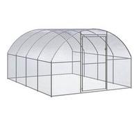 vidaXL Poulailler d'extérieur 3 x 4 x 2 m Acier galvanisé – Cage pour poulets