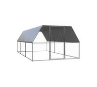 vidaXL Poulailler d'extérieur 3x6x2 m Acier galvanisé Cage à poules