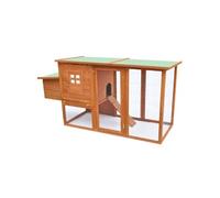 vidaXL Poulailler d'extérieur avec 1 nichoir en bois 170x80x120 cm toit imperméable