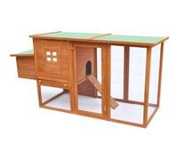 vidaXL Poulailler d'extérieur avec 1 nichoir en bois 170x80x120 cm toit imperméable