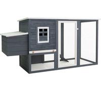 Poulailler de jardin avec 1 pondoir Gris Bois