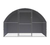 Poulailler d'extérieur 3 x 2 x 2 m en acier galvanisé - Enclos robuste pour petits animaux - Résistant aux intempéries et durable - Idéal pour le jardin et la cour