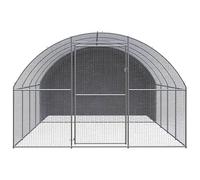 Poulailler d'extérieur 3 x 4 x 2 m en acier galvanisé et polyéthylène - Enclos robuste pour petits animaux, résistant aux intempéries et durable - Idéal pour les poules, les lapins et autres petits