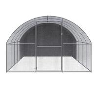 Poulailler d'extérieur 3 x 6 x 2 m en acier galvanisé et polyéthylène - Enclos robuste pour petits animaux - Résistant aux intempéries et durable - Idéal pour les poules et les petits animaux en plein