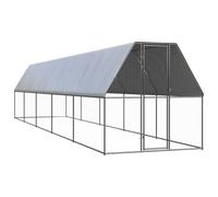 Poulailler d'Extérieur 3x10x2 m Acier Galvanisé Cage à Poules Animaux vidaXL