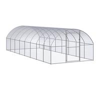 Poulailler d'Extérieur 3x8x2 m Acier Galvanisé Cage Poulets Volière vidaXL