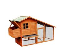 Poulailler d'extérieur en Bois, Grande Cage à Poules, clapier avec Porte de Ventilation, Rampe Amovible for Jardin et arrière-Cour
