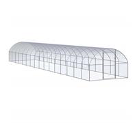 Poulailler en acier galvanisé vidaXL 3x16x2 m Argenté TU