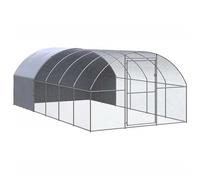 Poulailler en acier galvanisé vidaXL 3x6x2 m Argenté TU