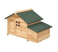 Poulailler en bois avec pondoir - 2 poules - L. 106 x P. 64 x H.71 cm - Naturel- ANSER