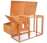 Poulailler en bois avec pondoir - Robuste et résistant aux intempéries - Parfait pour les petits animaux comme les poules dans le jardin - Solution pratique pour un élevage adapté à l'espèce