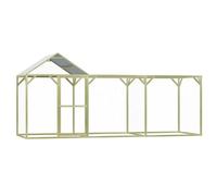 Poulailler en Bois, Cage Maison pour Poules Extérieur 4,5x1,5x2 m Pinède imprégnée