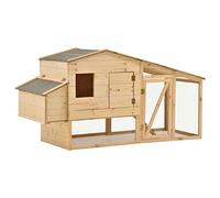Poulailler en Bois, Cage Maison pour Poules Extérieur Bois de pin Massif 178x67x92 cm