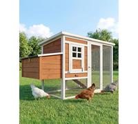 Poulailler en Bois pour Jardin extérieure 183x103x75cm Cage Canard avec Nichoir Modèle Ida