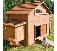Poulailler en Bois pour Jardin extérieure Cage Canard équipé 2 nichoirs 185 x 84 x 112 cm Modèle 154 Ferme de Terrain