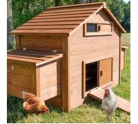 Poulailler en bois pour jardin extérieure cage canard équipé 2 nichoirs 185 x 84 x 112 cm Modèle 154 Ferme de terrain