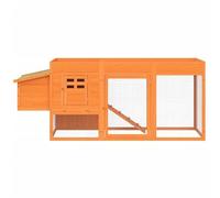 Poulailler en pin massif et contreplaqué | 204 x 50 x 84 cm | Habitat pour petits animaux | Robuste et durable | Idéal pour le jardin et les enclos