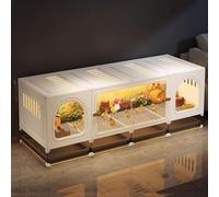Poulailler en plastique avec porte coulissante et panneau transparent, cage intérieure pour petits volailles, poulailler