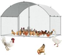 Poulailler, enclos accessible pour poules avec couverture, toit en forme de tour et serrure de sécurité - poulailler de ferme 3x1,97x1,99m - cage à volaille de ferme pour canards, lapins.