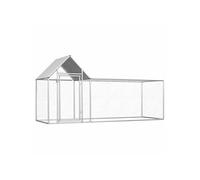 vidaXL Poulailler enclos 144554 – Acier 3×1×1,5 m – Gris