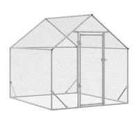 poulailler - enclos petits animaux - HELLO2026 - Cage à poules - Argent 200x170x177cm Acier galvanisé 3_9091158