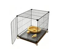 Poulailler Intérieur avec Plateau Amovible Et Extension Enclos Maison pour Petits Animaux avec Mangeoire Abreuvoir Maillee Métallique À Mailles De 1,5cm Cage pour Canards Lapins(37x36x41cm)