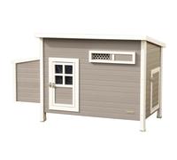 Kerbl Poulailler Barney en plastique 137 x 73 x 83 cm gris et blanc