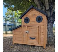 Poulailler Mini Burma jusqu'à 2 poules toit shingle noir Bois