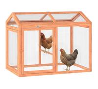 Poulailler modulable - PawHut - enclos extérieur avec perchoir - pour 2 poules - bois - 104x70,5x84cm - naturel