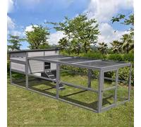 Poulailler Pas Cher Abri for Canards Fabriqué en Bois Massif avec 2 Pondoirs Et Porte D'escalier Poignée Enclos Poules Exterieur Conception À Portes Multiples