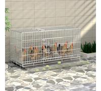 Poulailler portable avec plateau automatique de collecte des œufs, cage à volaille facile à assembler pour une utilisation en extérieur dans le jardin et la ferme, design pliable pour poules et