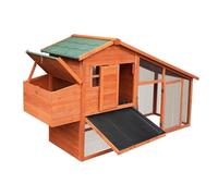 Poulailler pour 8 Poules, Abri Résistant aux Intempéries avec Enclos Et Pondoir, Maison Extérieure Idéale pour Jardin, Ferme ou Arrière-Cour