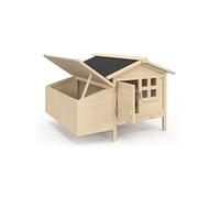 IDMarket Poulailler sur pilotis XXL avec pondoir en bois 5 poules