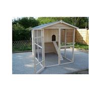 Poulailler Toit Bitumé pour 6-10 Poule, XXL, 204cm Hauteur, 4.69m2