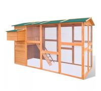 vidaXL Poulailler 295×163×170 cm Bois Extérieur Pour 6 poules
