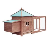 vidaXL Poulailler Moka Bois de pin massif 190 x 72 x 102 cm Extérieur