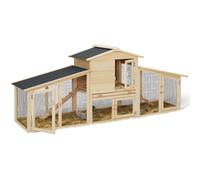 Poulailler VIP clapier double XXL en bois