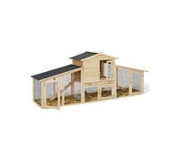 Poulailler VIP clapier double XXL en bois