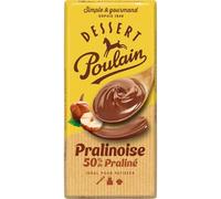 POULAIN - Chocolat Lait Fondant aux Notes Pralinées, Texture Onctueuse et Gourmande (Tablette 180g) - Lot de 4 - vendu par Lot