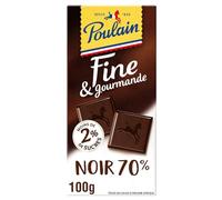 POULAIN - Chocolat Noir Intense 70% pour une Gourmandise Raffinée, Texture Fondante (Tablette 100g) - Lot de 4 - vendu par Lot