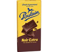POULAIN - Chocolat Noir Intense à Croquer, Goût Authentique et Texture Fondante (Tablette 200g) - Le Lot De 4