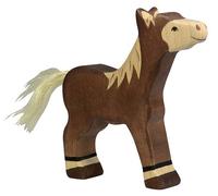 Poulain debout marron foncé