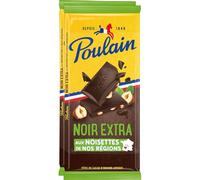 POULAIN - Duo de Tablettes Chocolat Noir Intense et Noisettes Entières, Texture Croquante (2x100g) - lot de 3 - Vendu par Lot