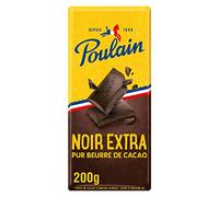 Poulain Tablette de Chocolat Noir Extra 200 g (Lot de 10)