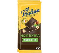 Poulain Tablette de Chocolat Noir Extra Noisette 2 x 100 g