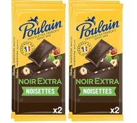 Poulain Tablette de Chocolat Noir Extra Noisette 2 x 100 g (Lot de 2)