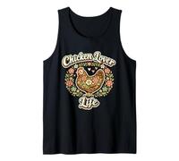 Poule à Fleurs Vintage Chicken Lover Life Cottagecore Farm Girl Débardeur