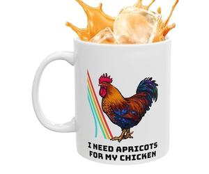 Poule | Boîte à boissons en céramique avec capacité 350 millilitres | Mug à café avec motif coq | Convient pour la pause du soir, le travail au bureau, les voyages, la maison, les fêtes en cuisine, la