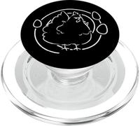 Poule cool des années 90 Y2K avec lunettes de soleil et œufs PopSockets PopGrip pour MagSafe