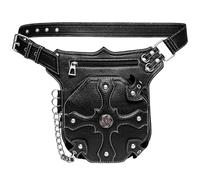 Poule de ceinture rétro - Steampunk rétro Fanny Pack | Taille de pochette à courroie rétro du support de téléphone portable | Sac à taille gothique | Pack de coffre d'épaule à bandoulière avec rivets,